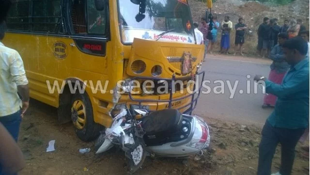 Father and son died in scooter-bus collision