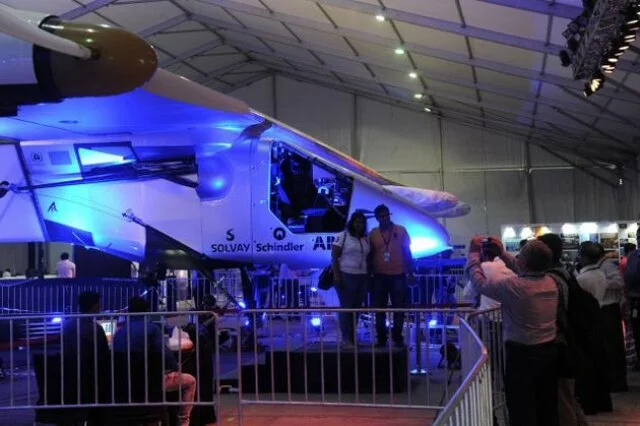 Gujarat people throng to see solar plane, take selfies with SI2
