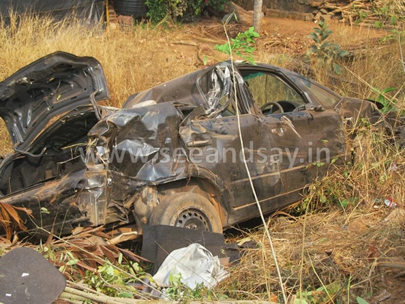 Car accident near NITK Surathkal