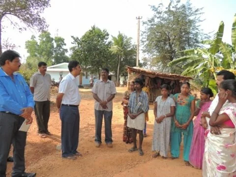 Udupi DC visits koraga colony at Kumbhasi