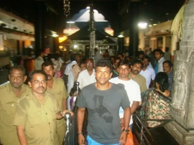 Puneeth in Temple
