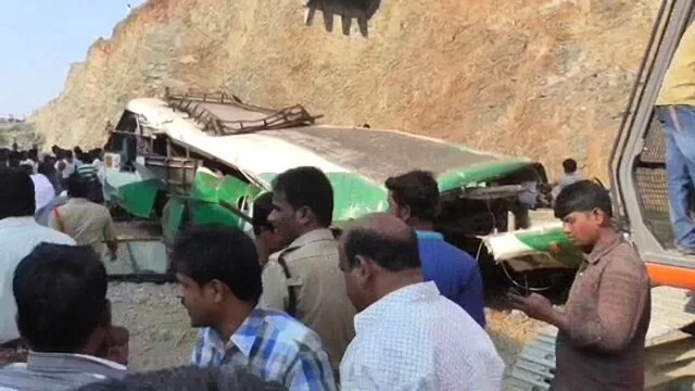 22 people including students killed as bus falls into a gorge in A.P