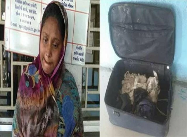 Carring Son's body in a suitcase Mother caught