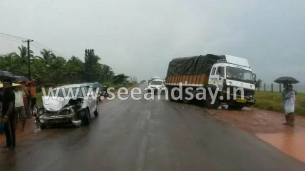 One person injured in car- lorry head on collision