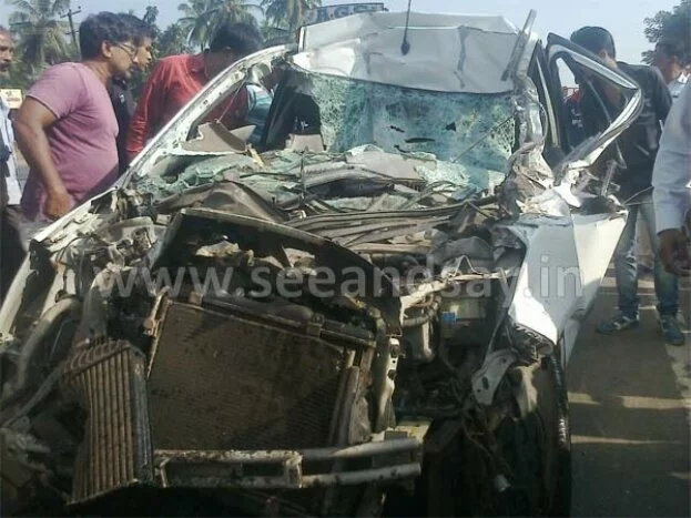 One dead as bus car collide in Surathkal