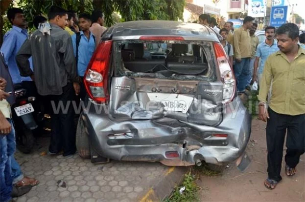 Car rams over four vehicles as driver try to attend mobile call