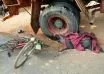 Bicycle rider crushed by sand laden lorry