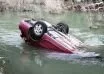 Husband dumps his Corvette 30 feet deep into a river during divorce flap, triggers search for a possible victim inside