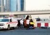 Speeding Dubai taxi overturns, 2 hurt