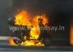 Scooter set afire in Kasargod