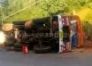 Gas tanker overturns at Uppinangady